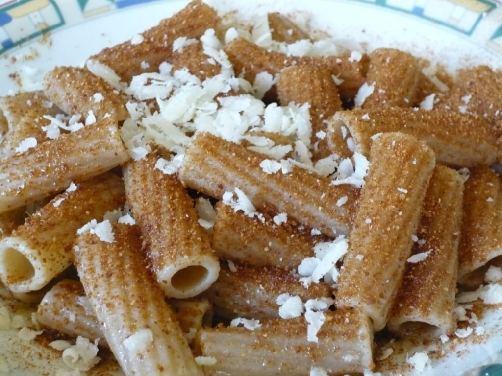 Ricetta Rigatoni Integrali Olio Bottarga E Formaggio Di Fossa