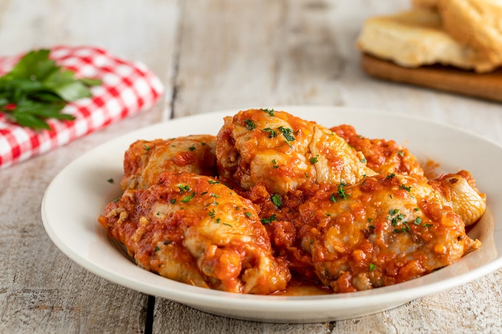 Pollo in padella alla cacciatora