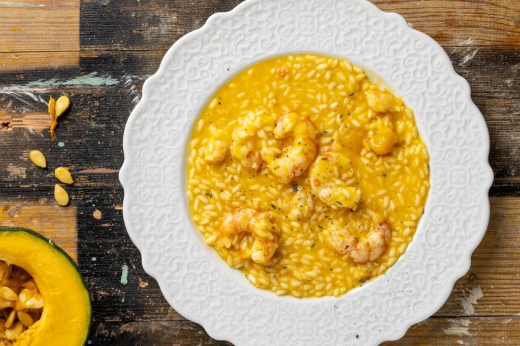 Ricetta Risotto con zucca e gamberoni - Cucchiaio d'Argento