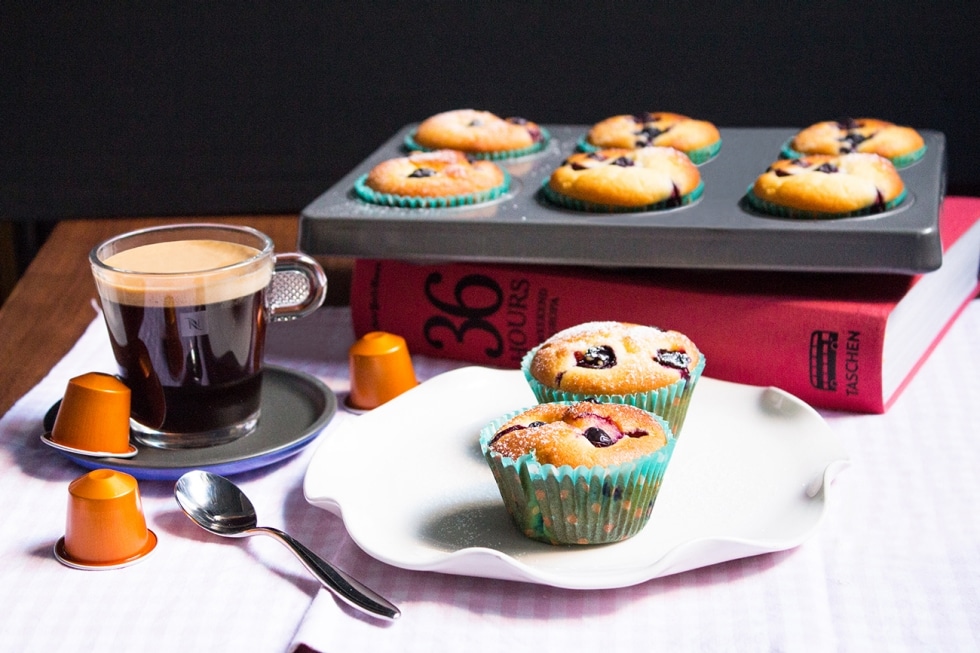 Muffin di riso e mirtilli ricetta