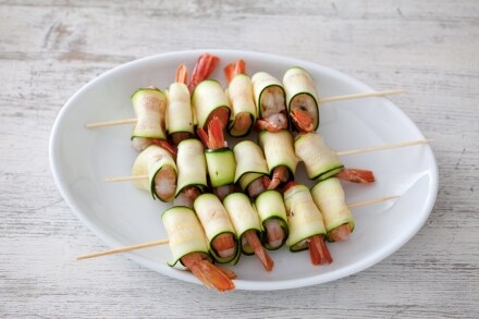 Preparazione Spiedini di gamberi e zucchine - Fase 2