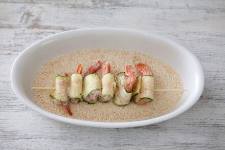 Preparazione Spiedini di gamberi e zucchine - Fase 3