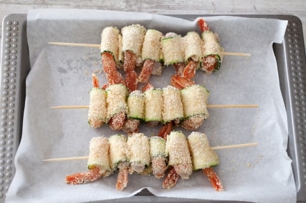 Preparazione Spiedini di gamberi e zucchine - Fase 3