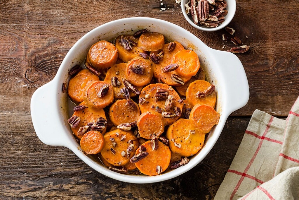 Ricetta Patate Dolci Al Forno Con Noci Pecan Cucchiaio D Argento