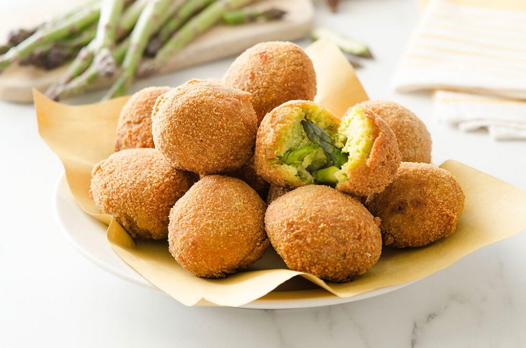 Polpette croccanti di asparagi