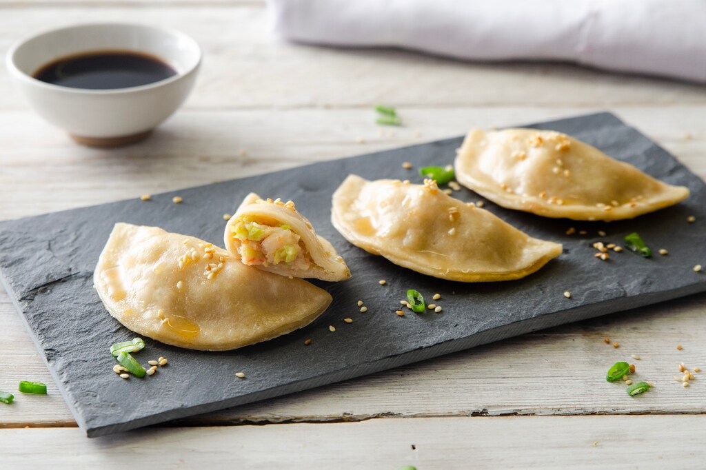 Ravioli di gamberi al vapore