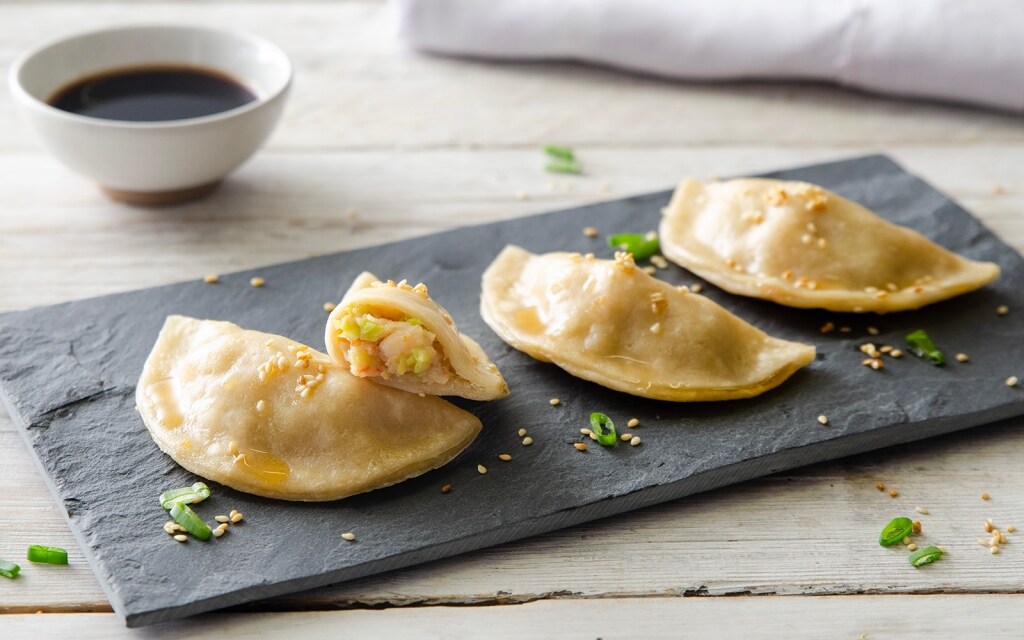 Ravioli di pollo con salsa al lime piccante - Cucina Origami