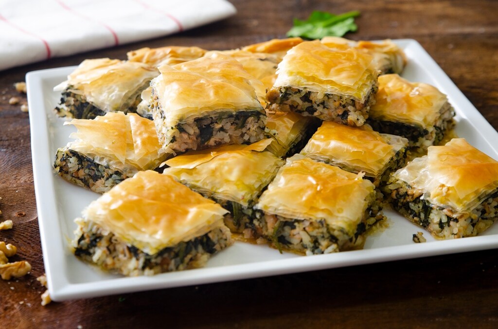 spanakopita con riso e spinaci