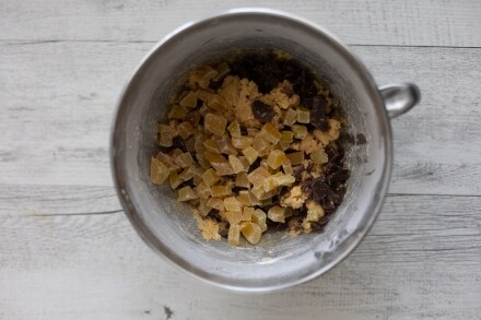 Preparazione Cookies al cioccolato e zenzero candito - Fase 3