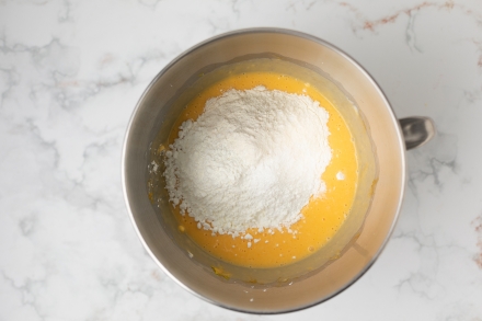 Preparazione Torta alla ricotta - Fase 2 Preparazione Torta alla ricotta - Fase 2