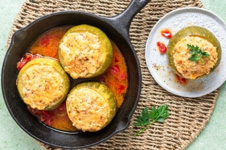 Preparazione Zucchine ripiene in padella - Fase 4