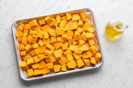 Preparazione Zucca e feta al forno - Fase 1 Preparazione Zucca e feta al forno - Fase 1