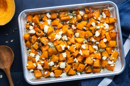 Preparazione Zucca e feta al forno - Fase 2 Preparazione Zucca e feta al forno - Fase 2