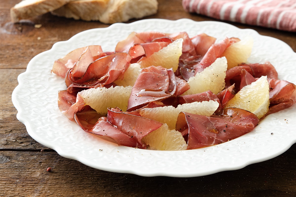 Pompelmo e bresaola ricetta