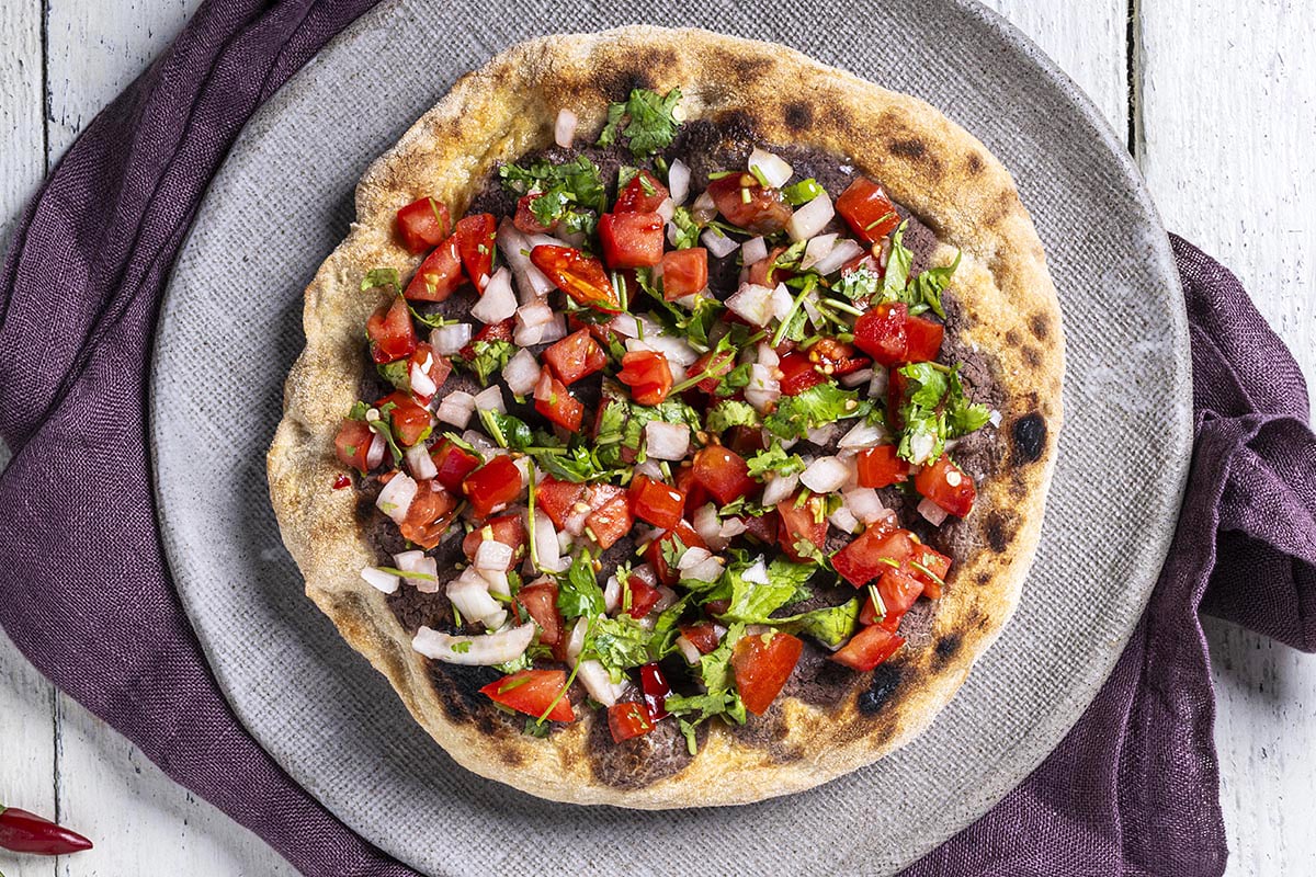 Pizza pico de gallo ricetta