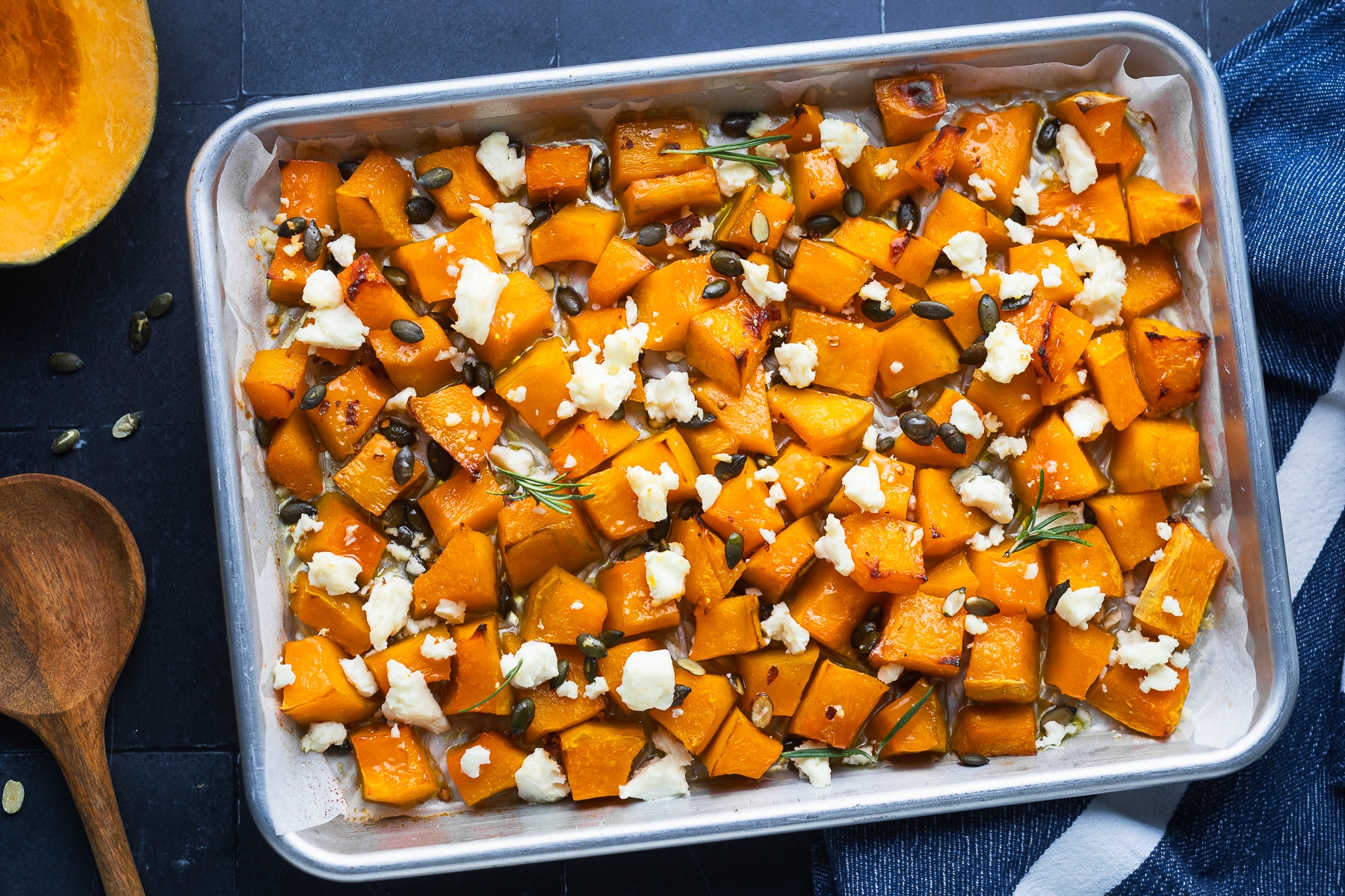 Zucca e feta al forno ricetta