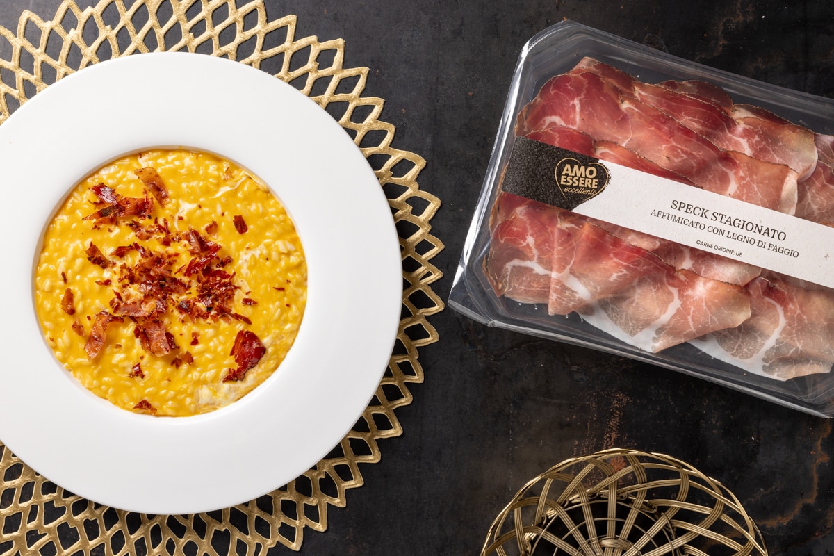 Risotto zucca e speck ricetta