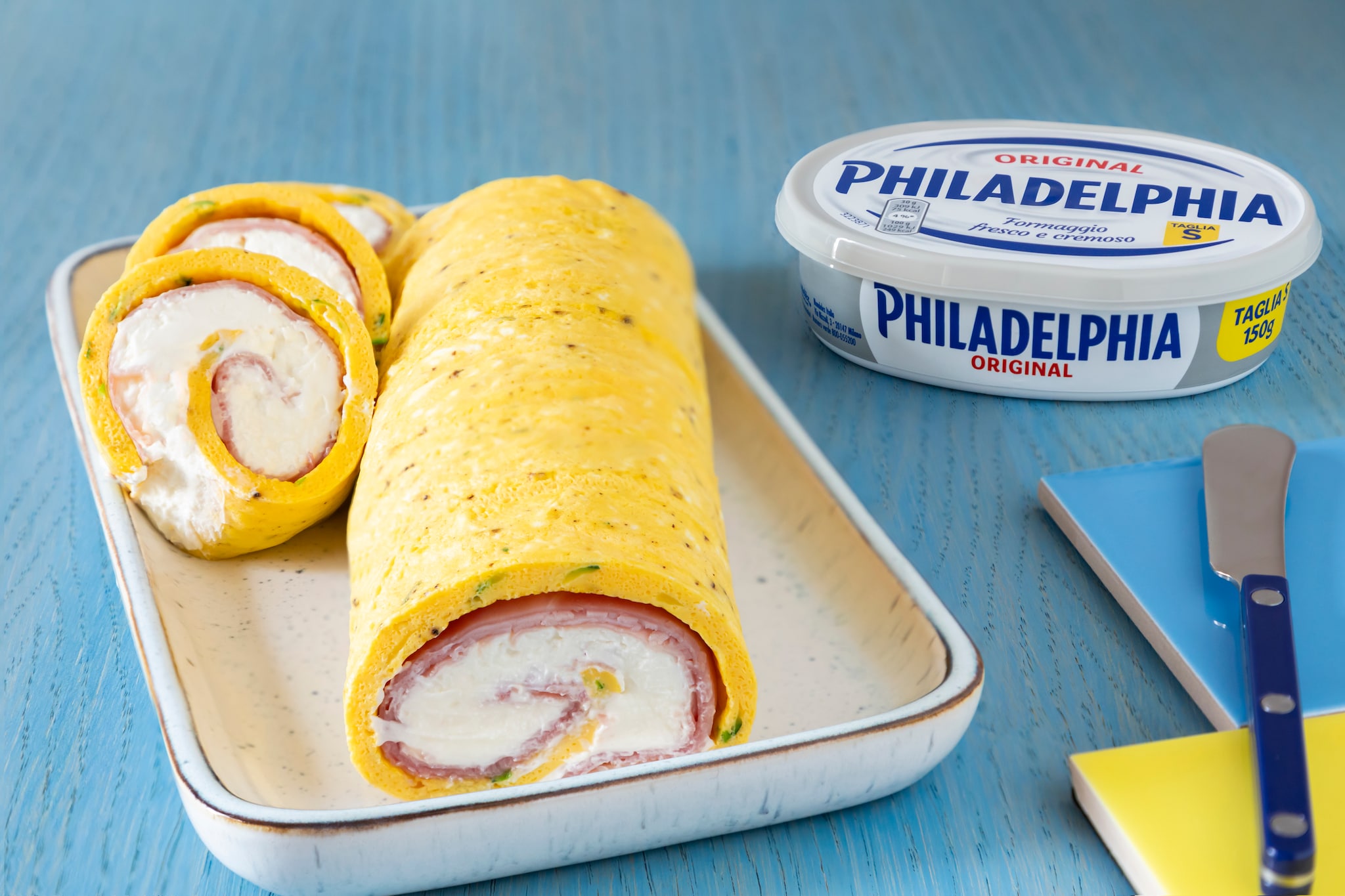 Rotolo di frittata con Philadelphia ricetta